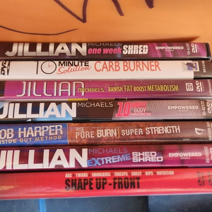 Workout DVDS,  5 Jillian Michael's:‎ shred, biggest looser, 10 minute …